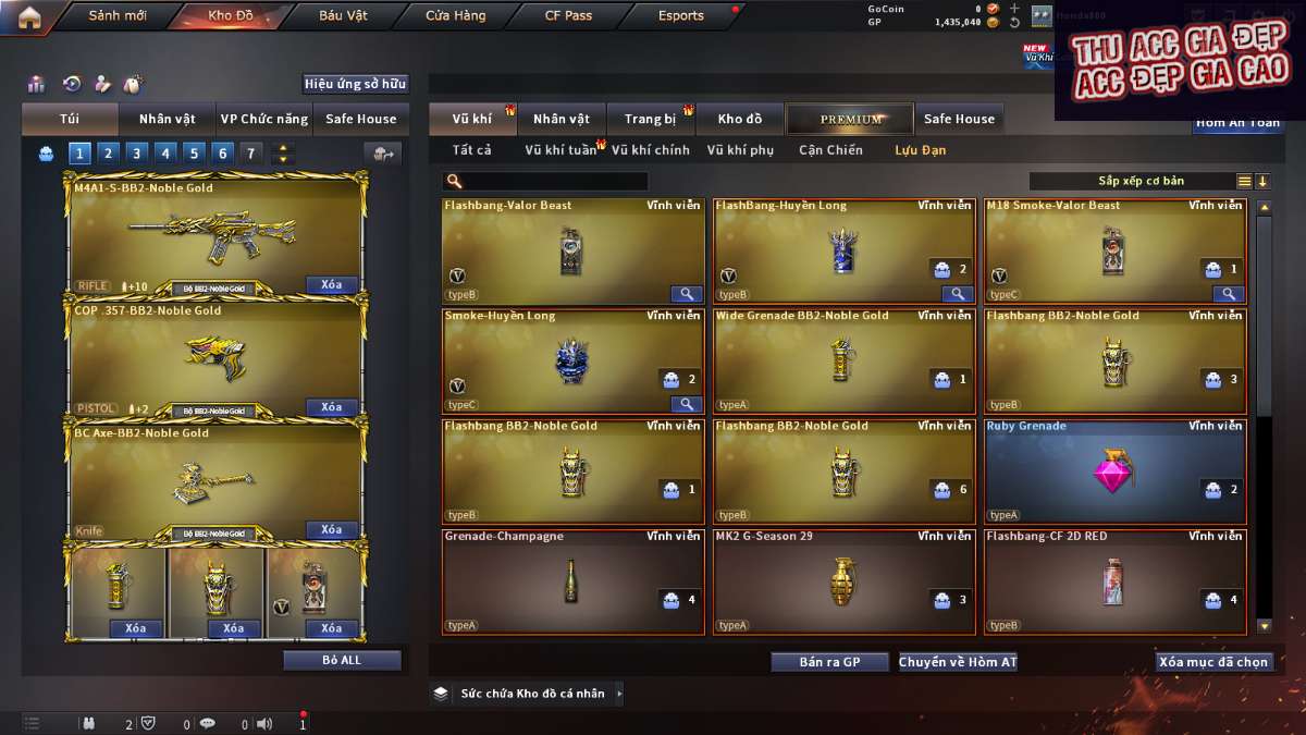 shop acc cf uy tin gia re